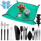 ANPHSIN 20pcs Small Gardening Tools Gifts for Women Beginners, Green - color: Green