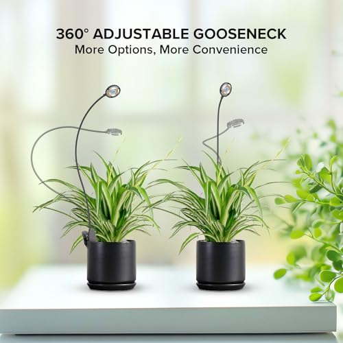 Small Plant Lights for Indoor Growing, Clip On Full Spectrum LED, 2 Pack - size: 2-Pack