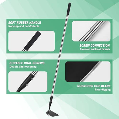YEELOR Garden Hoe, Long Handle - style: Flat hoe