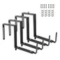 Window Box Bracket,Adjustable Planter Box Brackets,Black,4Pack - color: Black, size: 4 Pieces