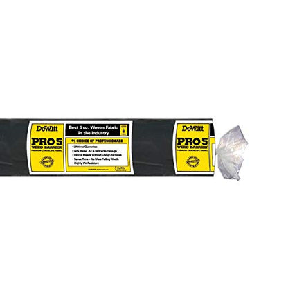 Dewitt 4-Pack Pro-5 Weed Barrier Fabric 5 oz, 3 x 250 Feet – Heavy-Duty Woven Landscape Ground Cover Mat for Raised Garden Bed, Greenhouse Gardening, Outdoor Landscaping, and Commercial Planting - size: 4 Pack, style: 3' x 250'