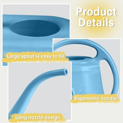 Watering Can - for Home Plant Garden - 1 Gallon Hand - Sky Blue - color: Sky Blue