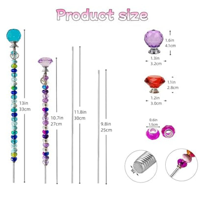 320Pcs Fairy Wand Garden Stake Beads Kit, Beaded Garden Stake Kit - color: Burst