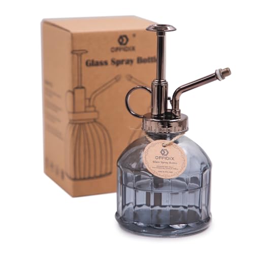 OFFIDIX Glass Plant Spray Bottle, Grey 6.7 oz Plant Mister for Inside Decor - color: E-Grey