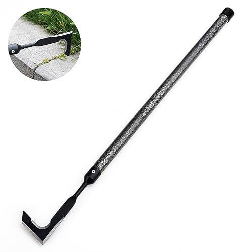 Crack Weeder Puller Tool Long Handle, Adjustable Crevice Weeding Remover Tool 29", Manual Sidewalk Crack Weeder Stand up Grass Weed Puller Cutter Tool for Yard Driveway