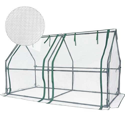 Gardzen Replacement Mesh Cover for Mini Greenhouse 71.7"(L) x36.2(W) x42.5(H), S2 - size: 71.7"(L) x36.2"(W) x42.5"(H)