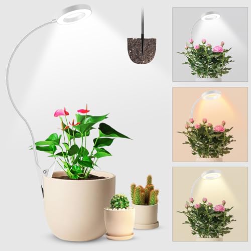 wolezek 2 in 1 Plant Lights for Indoor Growing, 3 Colors Plant Grow Lights - color: White 1 Pack