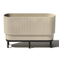 Veradek Demi Series Raised Long Planter - Wide Planter with Stand - color: Sand/Black, size: 30 inch