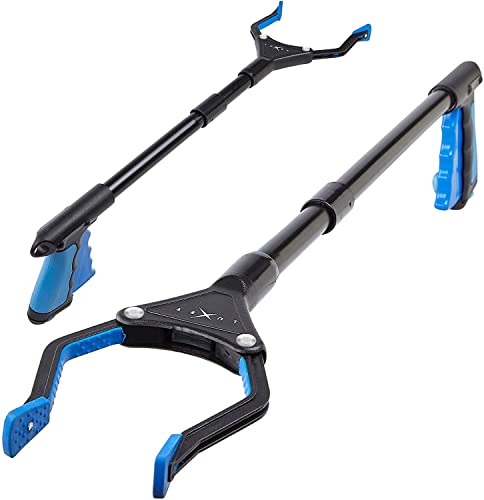 Grabber Reacher Tool, Luxet Long Steel Foldable Pick Up Stick, Strong Grip Magnetic Tip, Heavy Duty Trash Picker Claw Reacher Grabber Tool, Elderly Wheelchair Mobility Aid (2-Pack, Blue) - size: 2-Pack