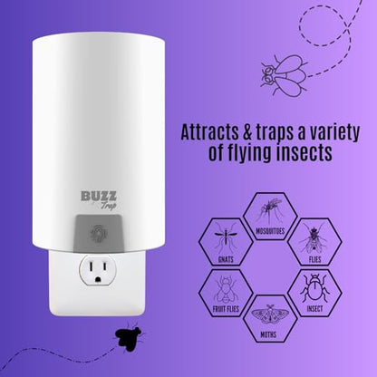 Indoor Flying Insect Trap, Plug-in Bug Light, 2 Devices + 13 Refills - style: 2 Device + 13 REFILLS