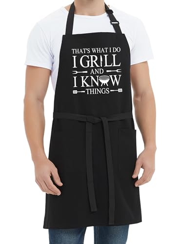 Kaidouma Funny Grilling Aprons for Men - Men's Cooking Chef BBQ Grill Apron - color: That's What I Do I Grill