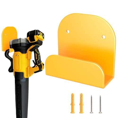 Leaf Blower Rack, Wall-Mounted Tool Hanger Compatible with DCBL722, Hedge Trimmers, Grass Trimmers, Garden Power Tools & Garage Organization, 1 Pack - color: Yellow-1 Pack