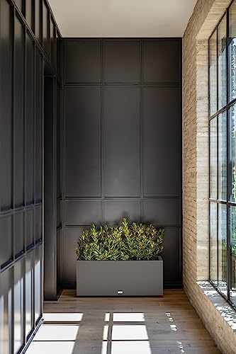 Veradek Block Series Long Box Planter - Rectangular Outdoor Planter - color: Gray, size: Large