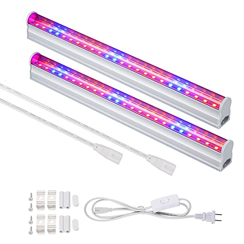 T5 Grow Lights for Indoor Plants Linkable 1ft LED Growing Lamp Plug in 2pc