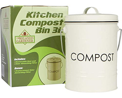 Kitchen Compost Bin, 0.8 Gallon