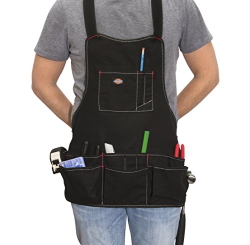 Dickies 16-Pocket Workshop Bib Apron - color: Black, style: 1 Unit