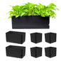 LaLaGreen Planters for Indoor Plants (7 Pack) Rectangular Flower Boxes - color: Black