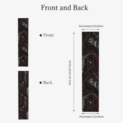 FREEHOTU Gardening Arm Sleeves for Women Men - color: Bat Paisley Skull Red