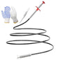 Flexible Grabber Claw (4 Claws), Drain Snake with Tweezers - color: 63 inches