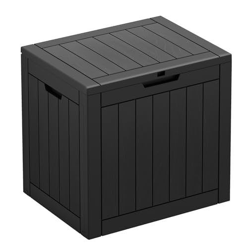32 Gallon Outdoor Storage Box Waterproof Deck Box Patio Storage - color: Black, style: 32Gallon-style2