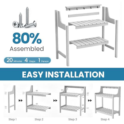 Potting Table–Storage,Workstation - color: White