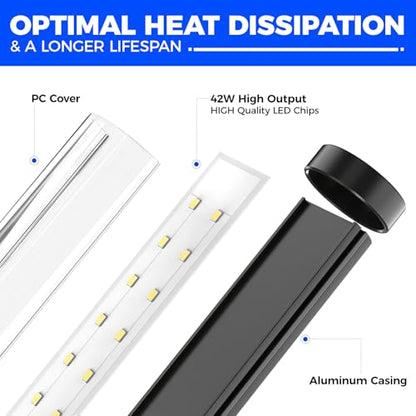 Barrina T10 Vertical Grow Light, 4FT 42W, 5000K Full Spectrum, High PPFD - color: 5000K, size: 4 ft Fixed