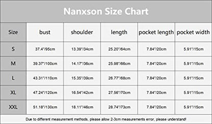 Nanxson Cobbler Aprons for Women with Pockets Smock Apron with Buttons - color: Blue, size: Medium