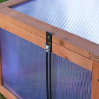 Outsunny Wooden Cold Frame Mini Greenhouse 39" x 26" x 16" Natural