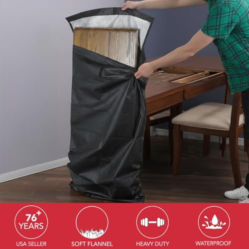 LAMINET Padded Table Leaf Storage Bag, Heavy-Duty Flannel, Water Resistant - size: 52"L x 24"W