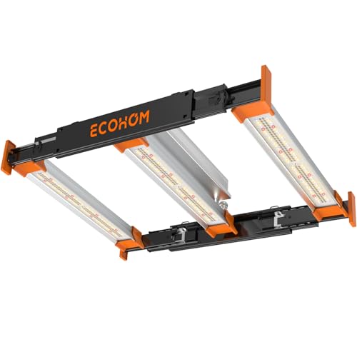 ECOHOM Bar 100W LED Grow Light, Full Spectrum, Dimmable, Daisy Chain, High PPFD, 2x2ft Coverage, for Indoor Plants Seed Starting, Vegs and Bloom, Retractable, Pro Lamp for Grow Tent Commercial Use - size: 100