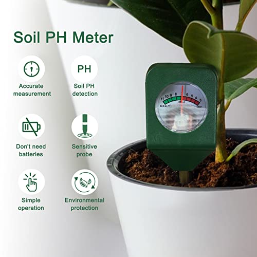 Zerodis Soil PH Meter, Battery-Free Plug and Play Soil PH Sensor with Highly Sensitive Probe for Garden Lawn Farm Plants Care