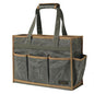 Canvas Large Tool Bag - A Large Main Pocket and 14 Insert Pockets - Durable 16oz Waxed Canvas Tool Case with Handle - 16.5 X 7 X 12 inch | ArmyGreen - color: ArmyGreen
