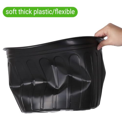 12 Pack 5 Gallon Nursery Pots Thickened Soft Plastic Plant Pots - size: 5Gallon(12pack)