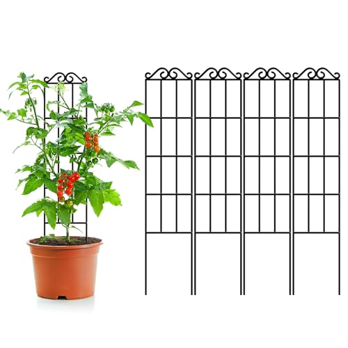 ARIFARO 4Pack 37.5'' Metal Garden Trellis for Climbing Plants Outdoor - size: 37.5 inches