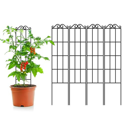 ARIFARO 4Pack 37.5'' Metal Garden Trellis for Climbing Plants Outdoor - size: 37.5 inches