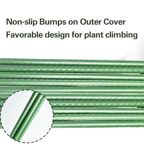 Garden Stakes 4ft, Metal Plant Stakes 48 inch, Sturdy Plant Support for Climbing Plants, Tomatoes, Beans, Cucumbers, Peppers, Flowers, Potted, Strengthen and Stem to Grow Better - size: 4FT, 25 of pack