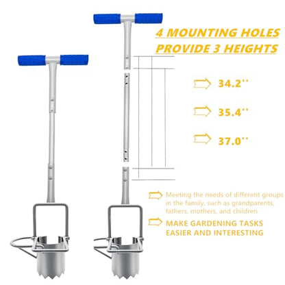 5-in-1 Garden Bulb Planter with Long Handle, Height Adjustable
