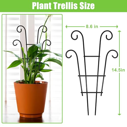 Coomin 14.5in Small Plant Trellis for Climbing Plants Indoor, 2P - size: 14.5in/4P