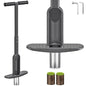 Dolibest Bulb Planter Tool w/Soft Rubber Grip, Grass Plugger Tool w/Stainless Steel Sharp Serrations, pre-Assembled Sod Plugger w/Centre Auto Dump Design for Lawn Planting Bulbs and Grass Repair - color: Black A-3.5'' depth