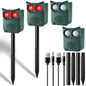 2 Pack Solar Motion Sensor Security Alarm, Outdoor Animal Deterrent