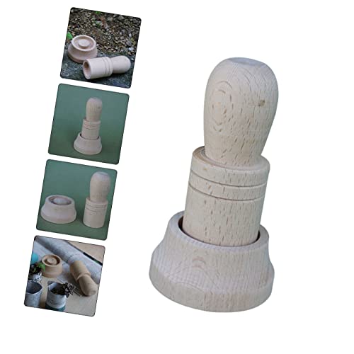 HOMSFOU Wooden Paper Pot Maker Set 2 pcs Seed Pot Maker for Nursery Seedlings Newspaper Tool for Gardening Compact Paper Making Tool for Plant Starter