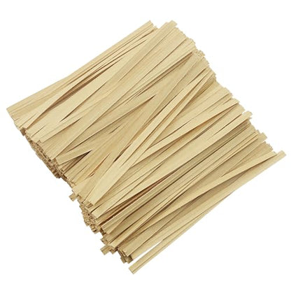 1000Pcs 6 Inch Kraft Paper Twist Ties - color: Kraft Paper, size: 6"