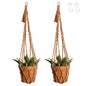 Artilady Macrame Hanging Planter for Indoor Plants Boho Plant Hanger Holder - color: Orange