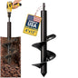 Garden Auger Drill Bit for Planting 4" x 12" - 3/8" Hex Drive Compatible - size: 4 x 12 Inch