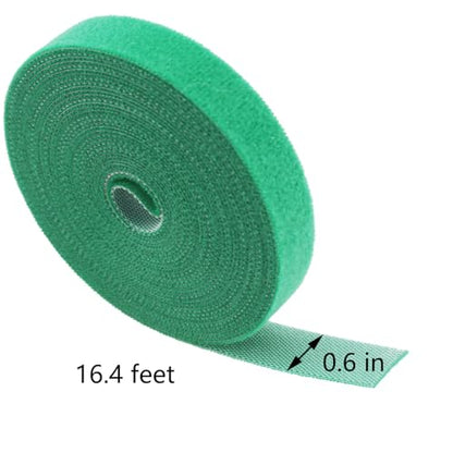 16.4 ft x 0.6 in Garden Green Plant Tie Tape 1 Roll Reusable Nylon Plant Tape Gardening Tips Waterproof Organizer Climbing Plant Trellis Tape for Flowers Tomatoes Vines