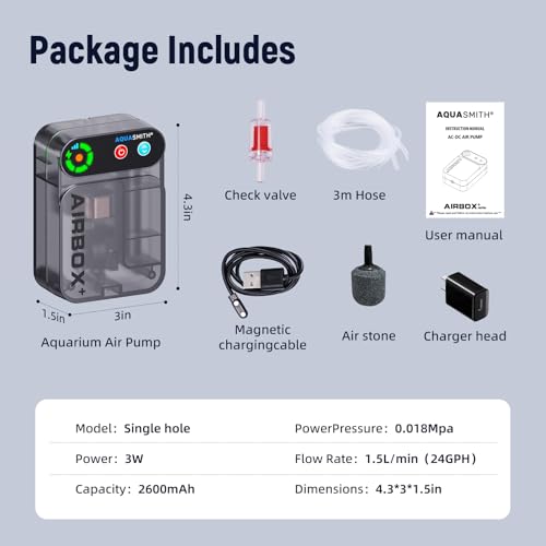 Live Bait Aerator,Ultra-long Battery Life,Rechargeable Air Pump - size: Medium