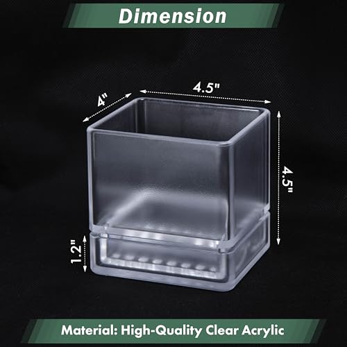 D'vine Dev 3-Pack Acrylic Herb Planter Pots, 4 in, Clear, 76-Y-D-1 - color: Clear, size: 12 Inch x 4.5 Inch