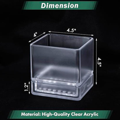 D'vine Dev 3-Pack Acrylic Herb Planter Pots, 4 in, Clear, 76-Y-D-1 - color: Clear, size: 12 Inch x 4.5 Inch