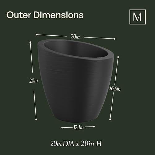 Mayne 8879-ES Modesto 20in Round Patio Planter, Espresso - color: Espresso, size: 20 Inch