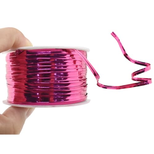 HAHIYO 100Yards/300Feet/91M Rose Red Metal Twist Ties Bread Candy Coffee Bag Ties Plant Garden Twist Ties for Cellophane Treat Bag Gift Wraping Bag Plastic Bag Halloween Party Cake Present Art Craft - color: Rose Red, size: 100Yards/300Feet/91M
